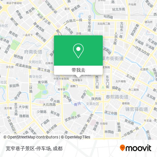 宽窄巷子景区-停车场地图