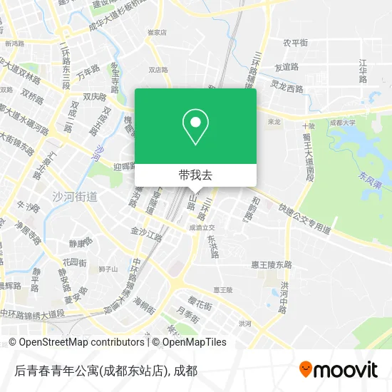 后青春青年公寓(成都东站店)地图