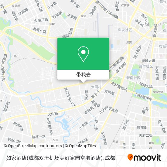 如家酒店(成都双流机场美好家园空港酒店)地图