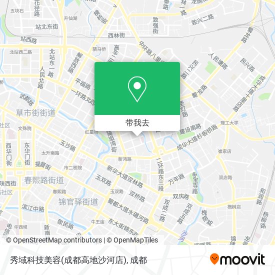 秀域科技美容(成都高地沙河店)地图