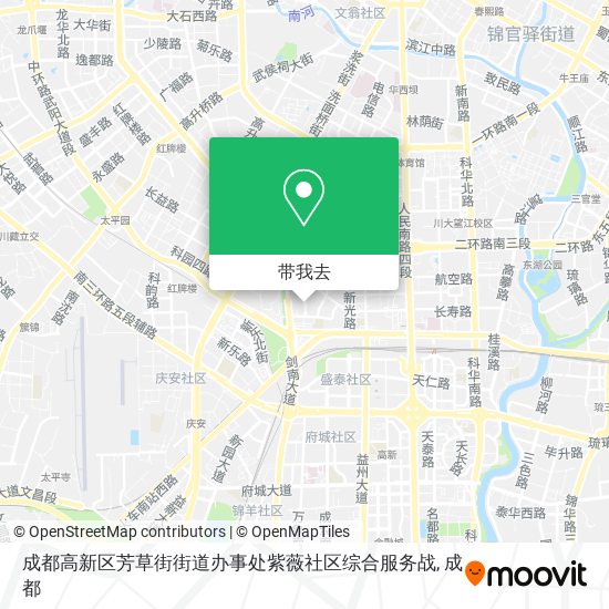 成都高新区芳草街街道办事处紫薇社区综合服务战地图