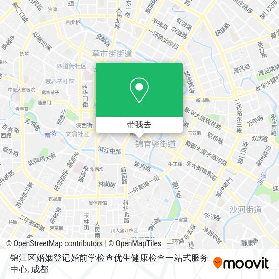 锦江区婚姻登记婚前学检查优生健康检查一站式服务中心地图