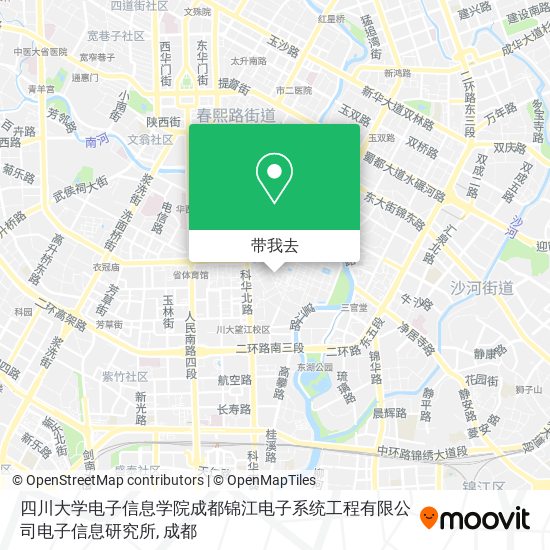 四川大学电子信息学院成都锦江电子系统工程有限公司电子信息研究所地图