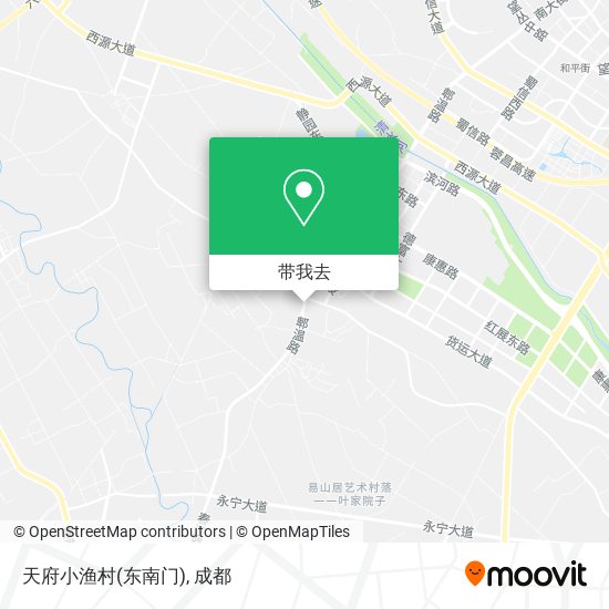 天府小渔村(东南门)地图