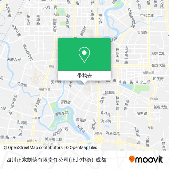 四川正东制药有限责任公司(正北中街)地图