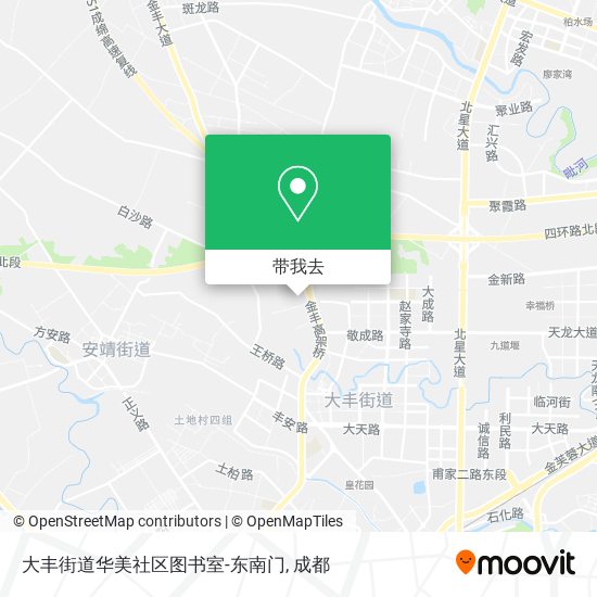 大丰街道华美社区图书室-东南门地图