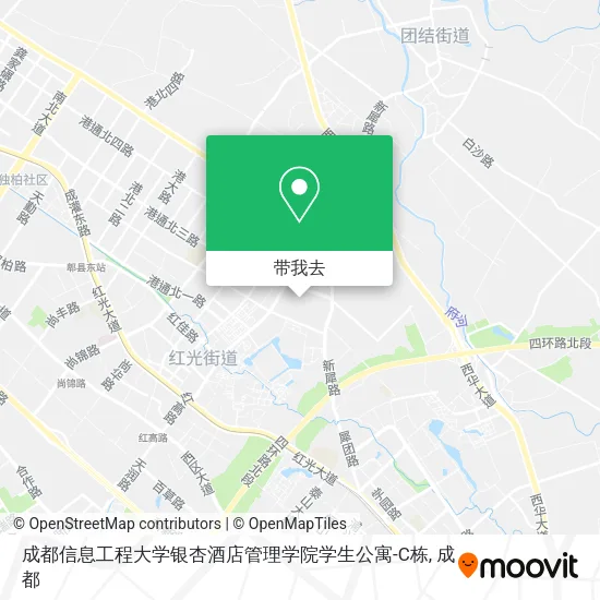 成都信息工程大学银杏酒店管理学院学生公寓-C栋地图
