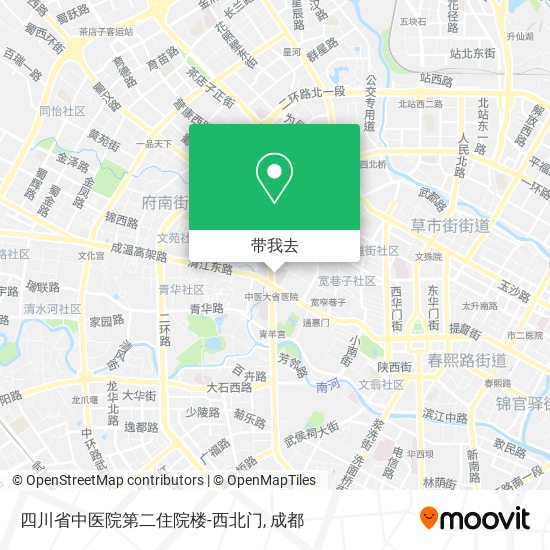 四川省中医院第二住院楼-西北门地图