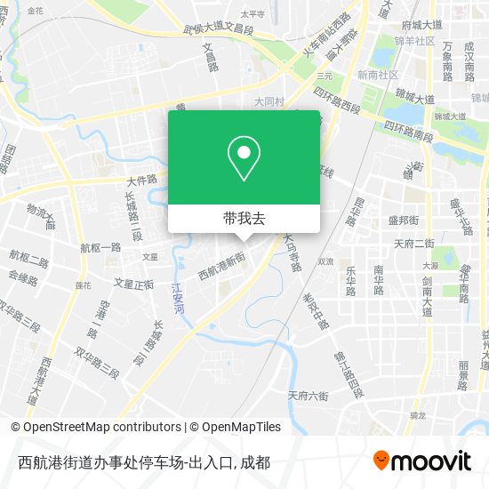 西航港街道办事处停车场-出入口地图