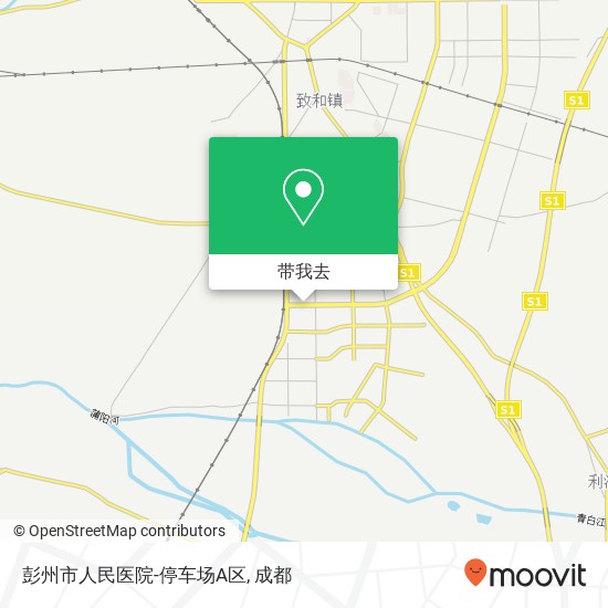 彭州市人民医院-停车场A区地图