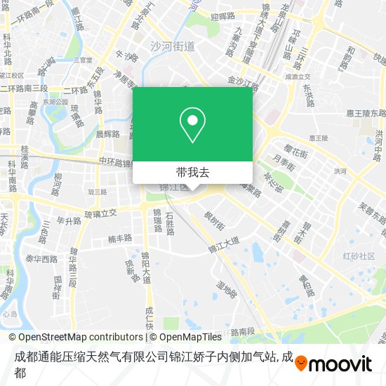成都通能压缩天然气有限公司锦江娇子内侧加气站地图