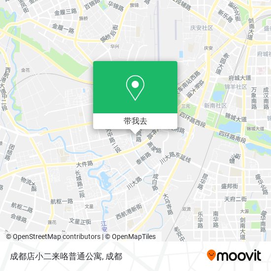 成都店小二来咯普通公寓地图