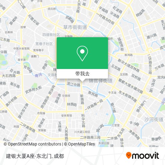 建银大厦A座-东北门地图