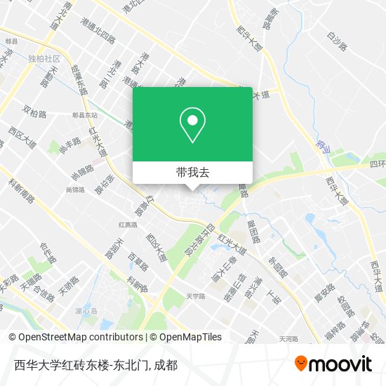 西华大学红砖东楼-东北门地图