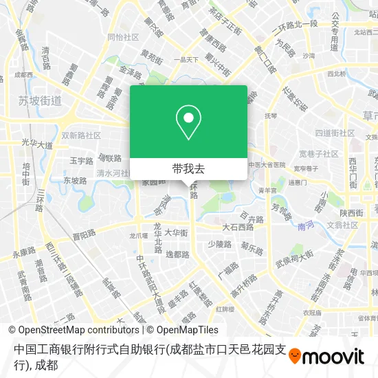 中国工商银行附行式自助银行(成都盐市口天邑花园支行)地图