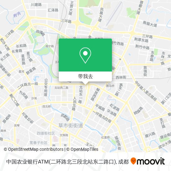 中国农业银行ATM(二环路北三段北站东二路口)地图
