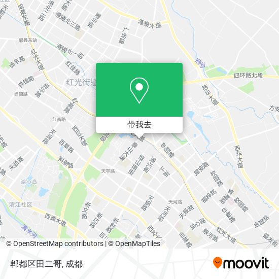 郫都区田二哥地图