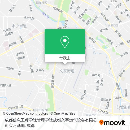 成都信息工程学院管理学院成都久宇燃气设备有限公司实习基地地图