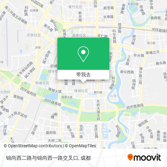 锦尚西二路与锦尚西一路交叉口地图