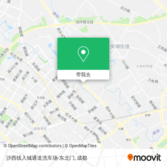 沙西线入城通道洗车场-东北门地图