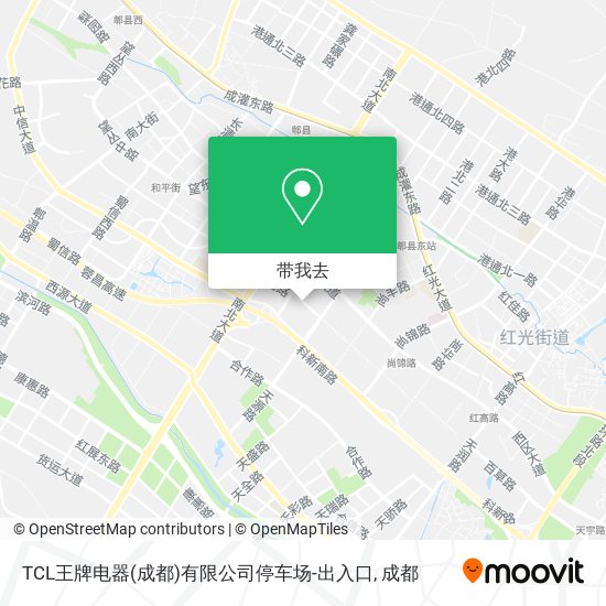 TCL王牌电器(成都)有限公司停车场-出入口地图