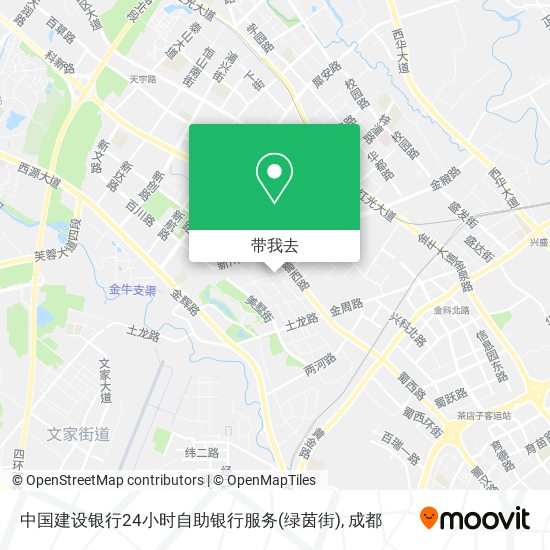 中国建设银行24小时自助银行服务(绿茵街)地图
