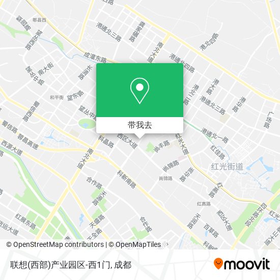 联想(西部)产业园区-西1门地图