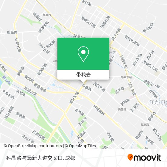 科晶路与蜀新大道交叉口地图