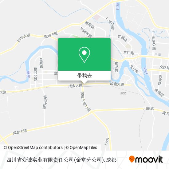 四川省众诚实业有限责任公司(金堂分公司)地图