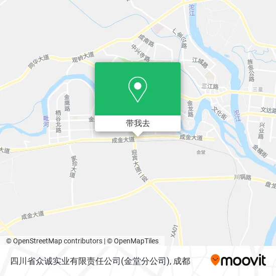 四川省众诚实业有限责任公司(金堂分公司)地图