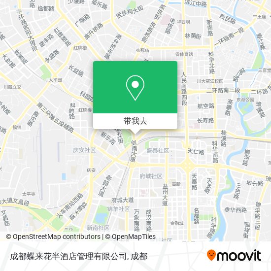 成都蝶来花半酒店管理有限公司地图