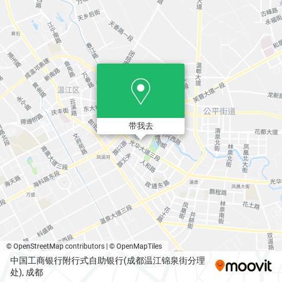 中国工商银行附行式自助银行(成都温江锦泉街分理处)地图