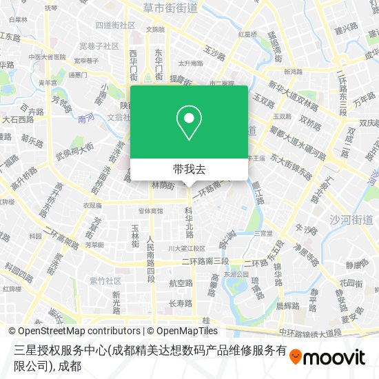 三星授权服务中心(成都精美达想数码产品维修服务有限公司)地图