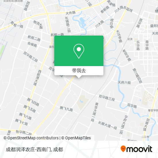 成都润泽农庄-西南门地图
