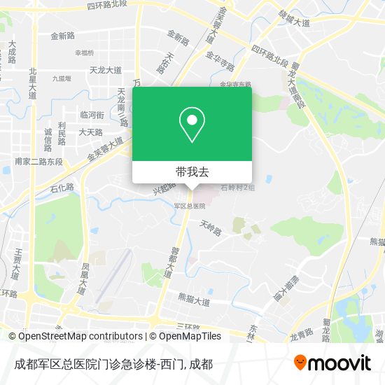 成都军区总医院门诊急诊楼-西门地图