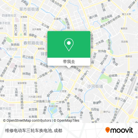 维修电动车三轮车换电池地图
