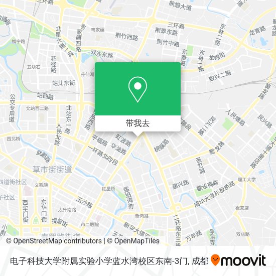 电子科技大学附属实验小学蓝水湾校区东南-3门地图