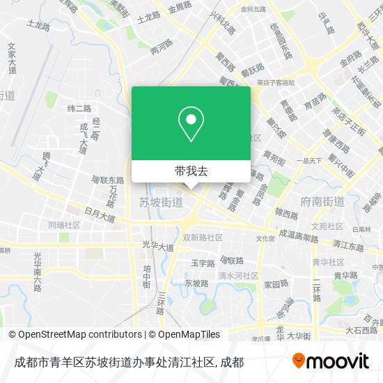 成都市青羊区苏坡街道办事处清江社区地图