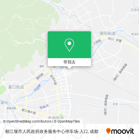 都江堰市人民政府政务服务中心停车场-入口地图