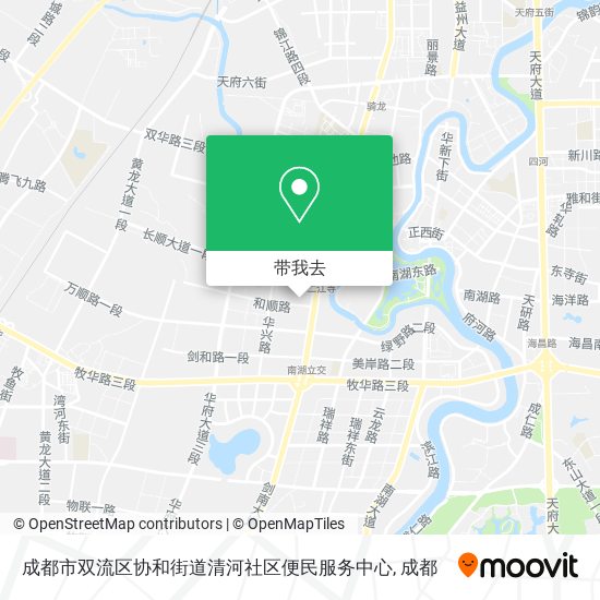 成都市双流区协和街道清河社区便民服务中心地图