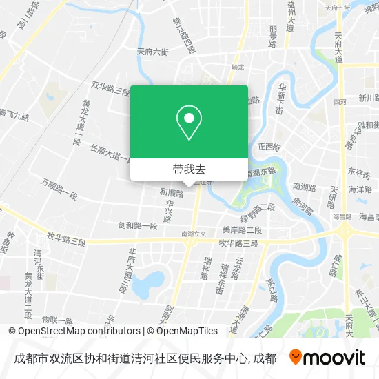 成都市双流区协和街道清河社区便民服务中心地图