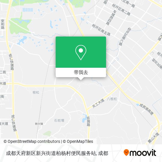 成都天府新区新兴街道柏杨村便民服务站地图