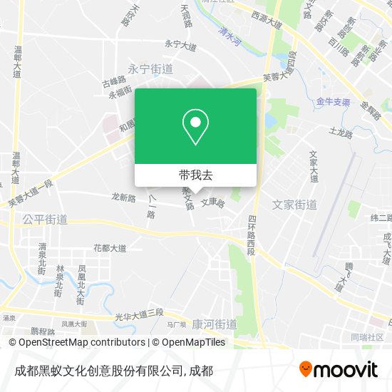 成都黑蚁文化创意股份有限公司地图