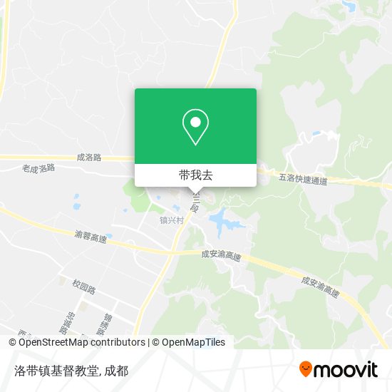 洛带镇基督教堂地图