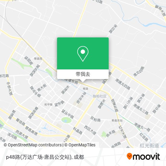 p48路(万达广场-唐昌公交站)地图