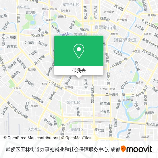 武侯区玉林街道办事处就业和社会保障服务中心地图