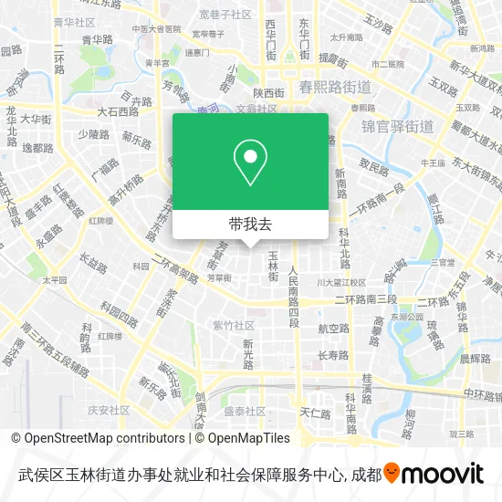武侯区玉林街道办事处就业和社会保障服务中心地图