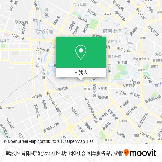 武侯区晋阳街道沙堰社区就业和社会保障服务站地图