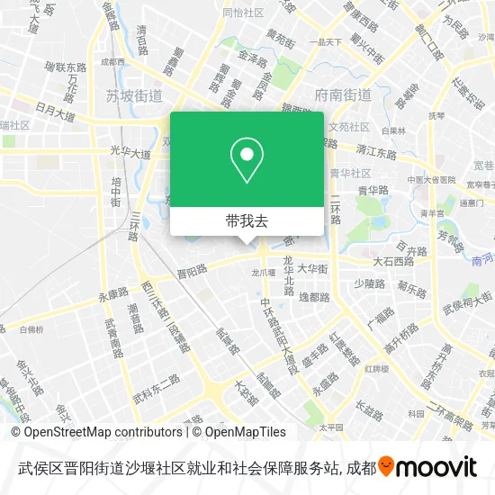 武侯区晋阳街道沙堰社区就业和社会保障服务站地图