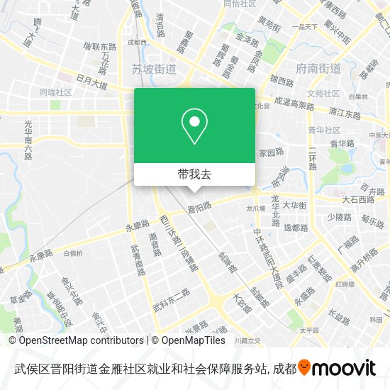 武侯区晋阳街道金雁社区就业和社会保障服务站地图
